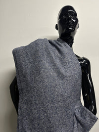 3 5/8 Yards Soft Blue Houndstooth Winter Jacket Weight - S37