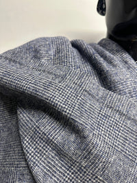 3 5/8 Yards Soft Blue Houndstooth Winter Jacket Weight - S37