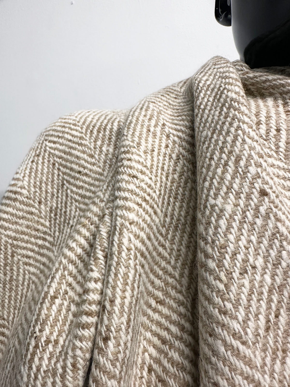 2 1/2 Yards BC Herringbone Luxury Herringbone Coating - Oatmeal S44