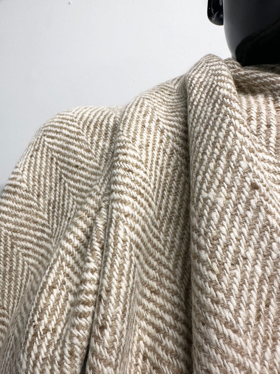 2 1/2 Yards BC Herringbone Luxury Herringbone Coating - Oatmeal S44