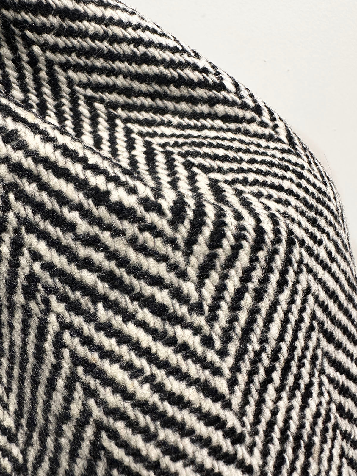 3 Yards BC Herringbone Luxury Wool Coating - Black S45