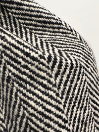 3 Yards BC Herringbone Luxury Wool Coating - Black S45