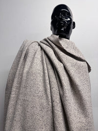 3 5/8 Yards BC Herringbone Luxury Wool Coating - Grey