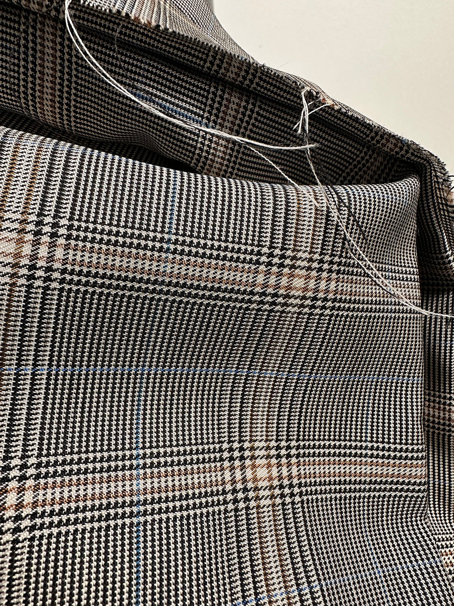 BC Slinky Glenplaid Viscose SUmmer Suiting Gives Bias - S19