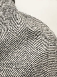 BC Luxury Light Grey Herringbone Woolen S49