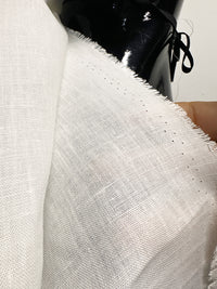 BC White Linen Shirting Starched