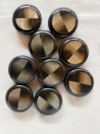 Vintage Italian Deco Shell Disc Coat Buttons