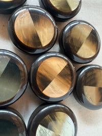 Vintage Italian Deco Shell Disc Coat Buttons