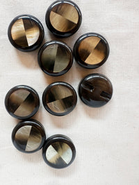 Vintage Italian Deco Shell Disc Coat Buttons