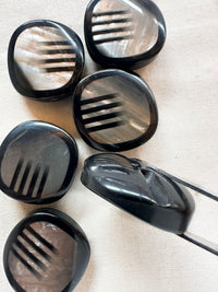 Vintage Italian Inlaid Comb Shape Shell Coat Buttons