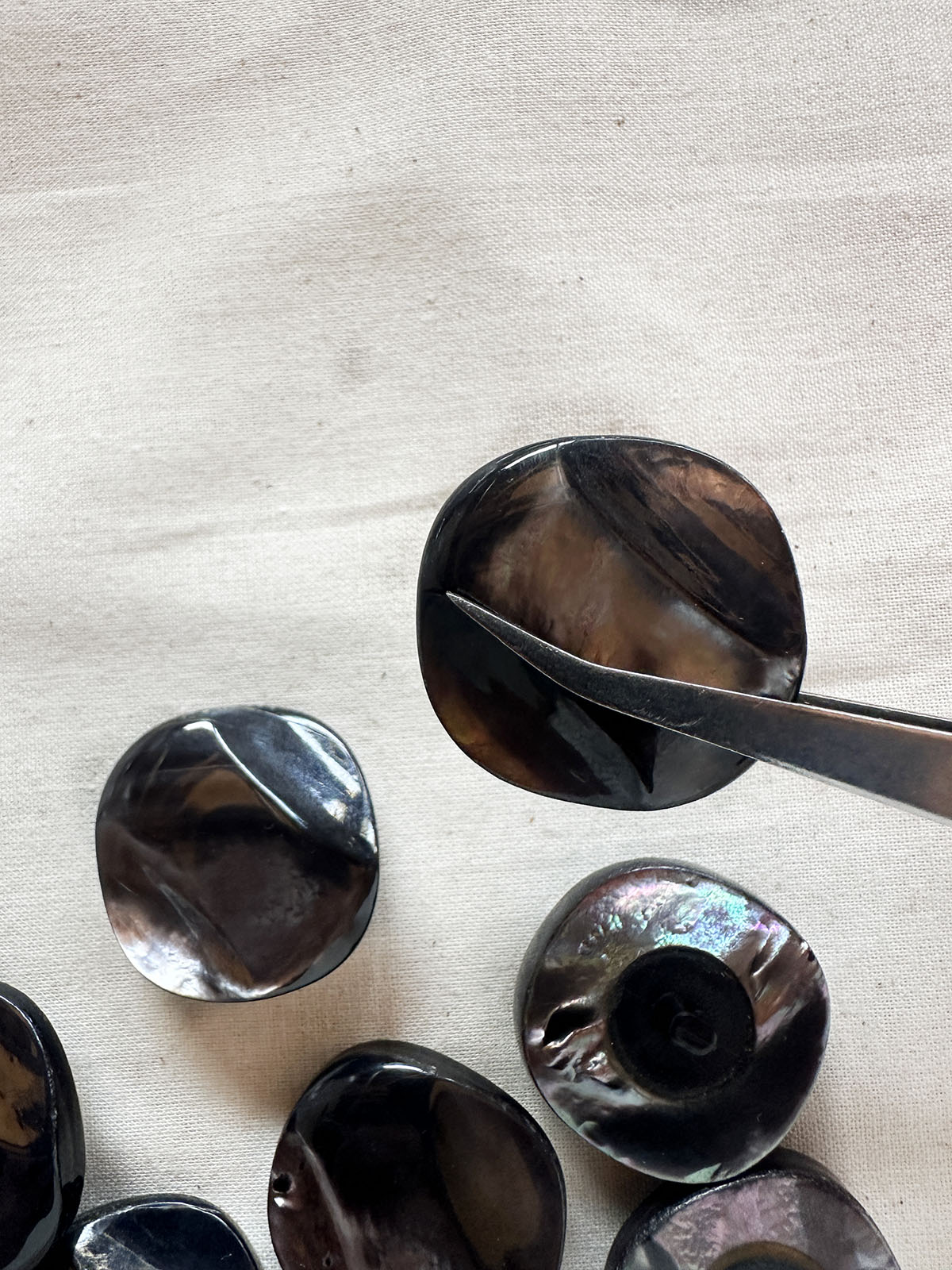 VIntage Italian Molded Into The Abyss Shell Buttons