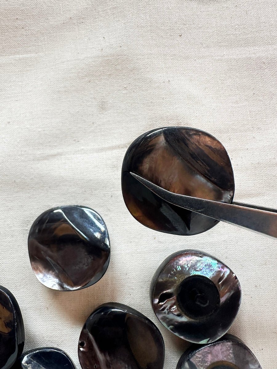 VIntage Italian Molded Into The Abyss Shell Buttons