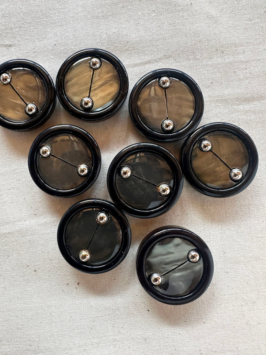 Vintage Italian Ball Bearing Shell Buttons