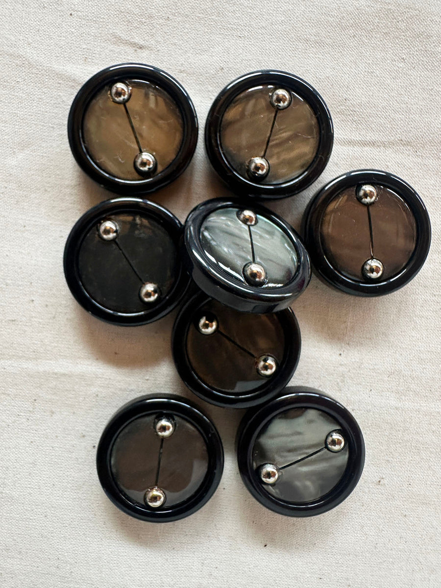 Vintage Italian Ball Bearing Shell Buttons