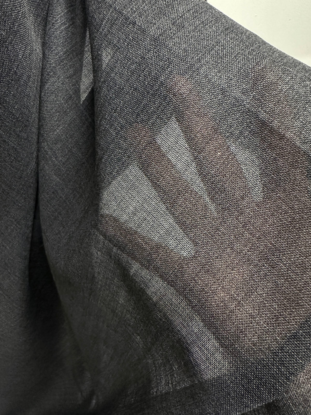 Charcoal Melange Wool Gauze