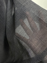 Charcoal Melange Wool Gauze