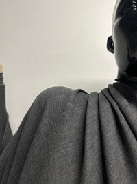 Charcoal Melange Wool Gauze