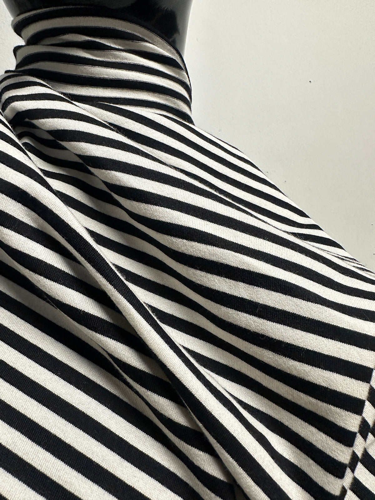 BC Ivory Black Striped Cotton Tee Jersey