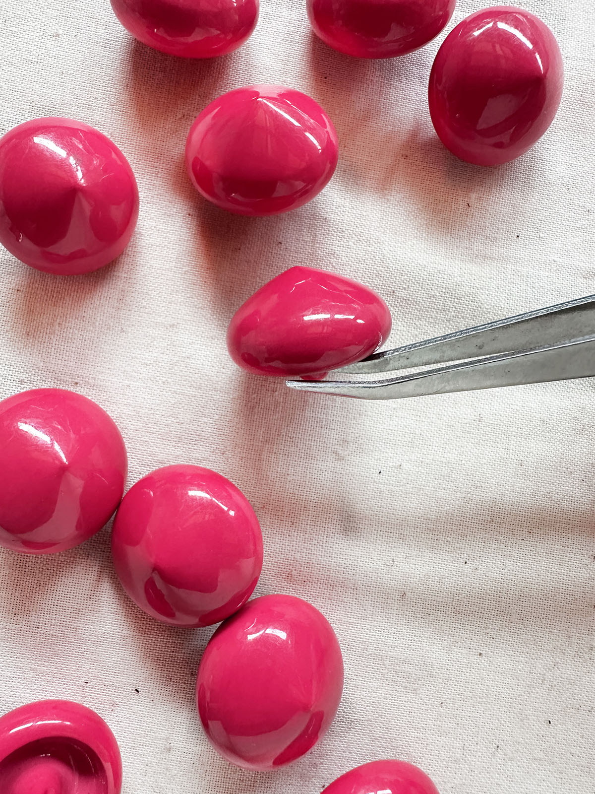 Vintage Italian Pinwheel Pink Buttons