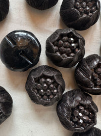 Vintage Italian Hand Finished Molten Flower Buttons