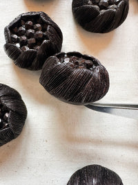 Vintage Italian Hand Finished Molten Flower Buttons