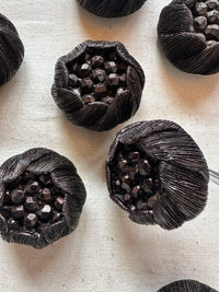 Vintage Italian Hand Finished Molten Flower Buttons