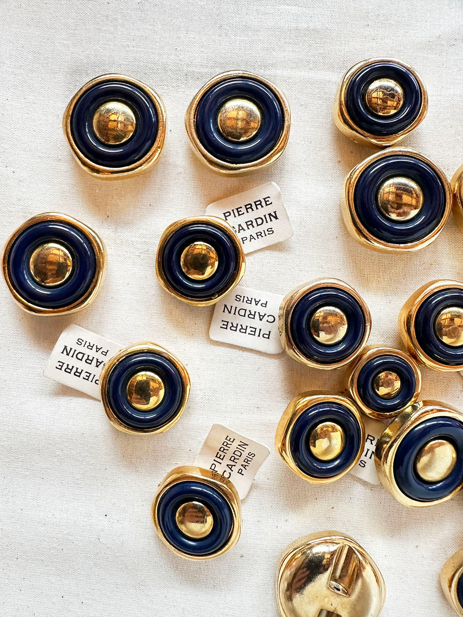 Vintage Italian PC Octagon Space Age Buttons