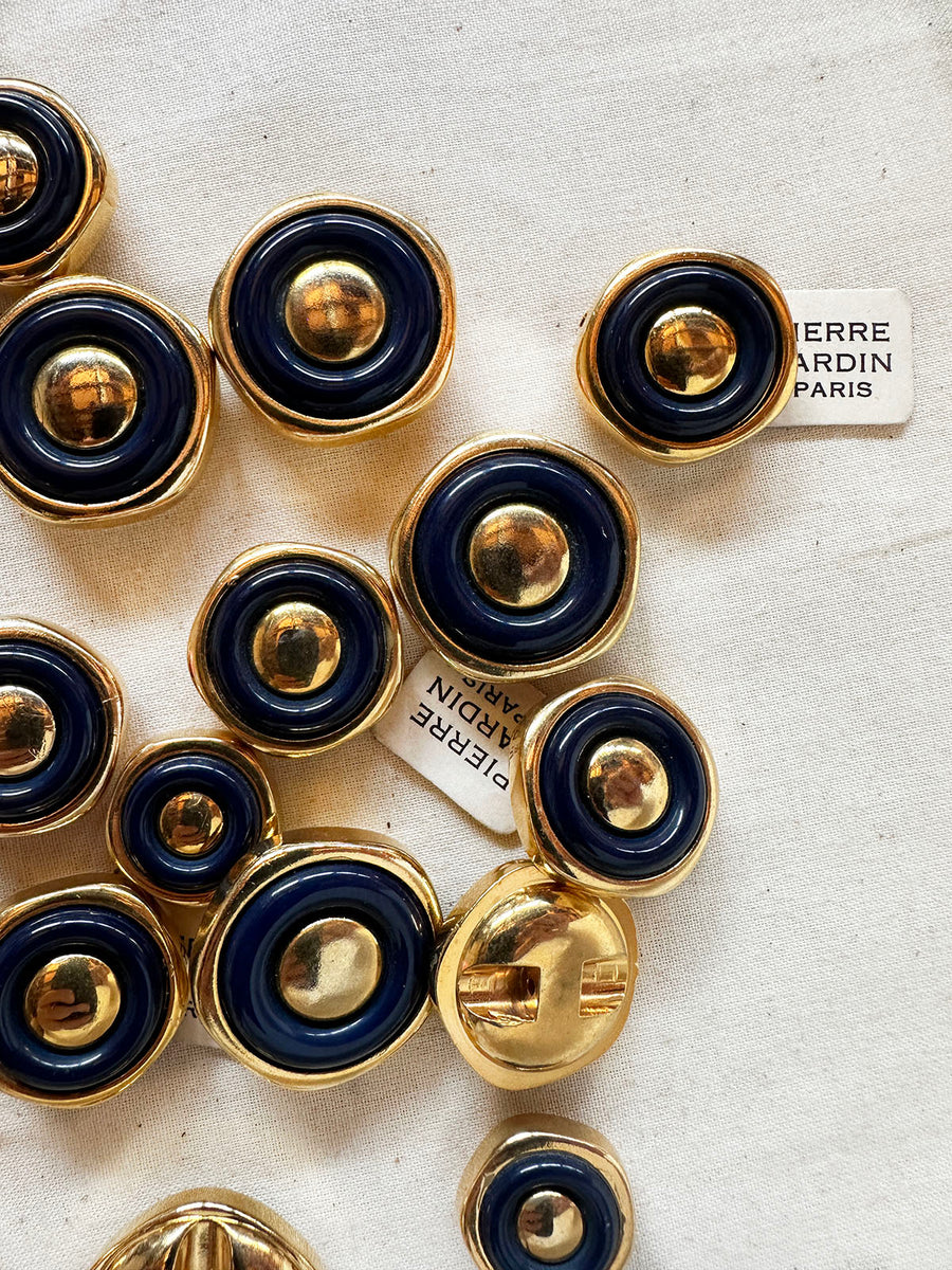 Vintage Italian PC Octagon Space Age Buttons