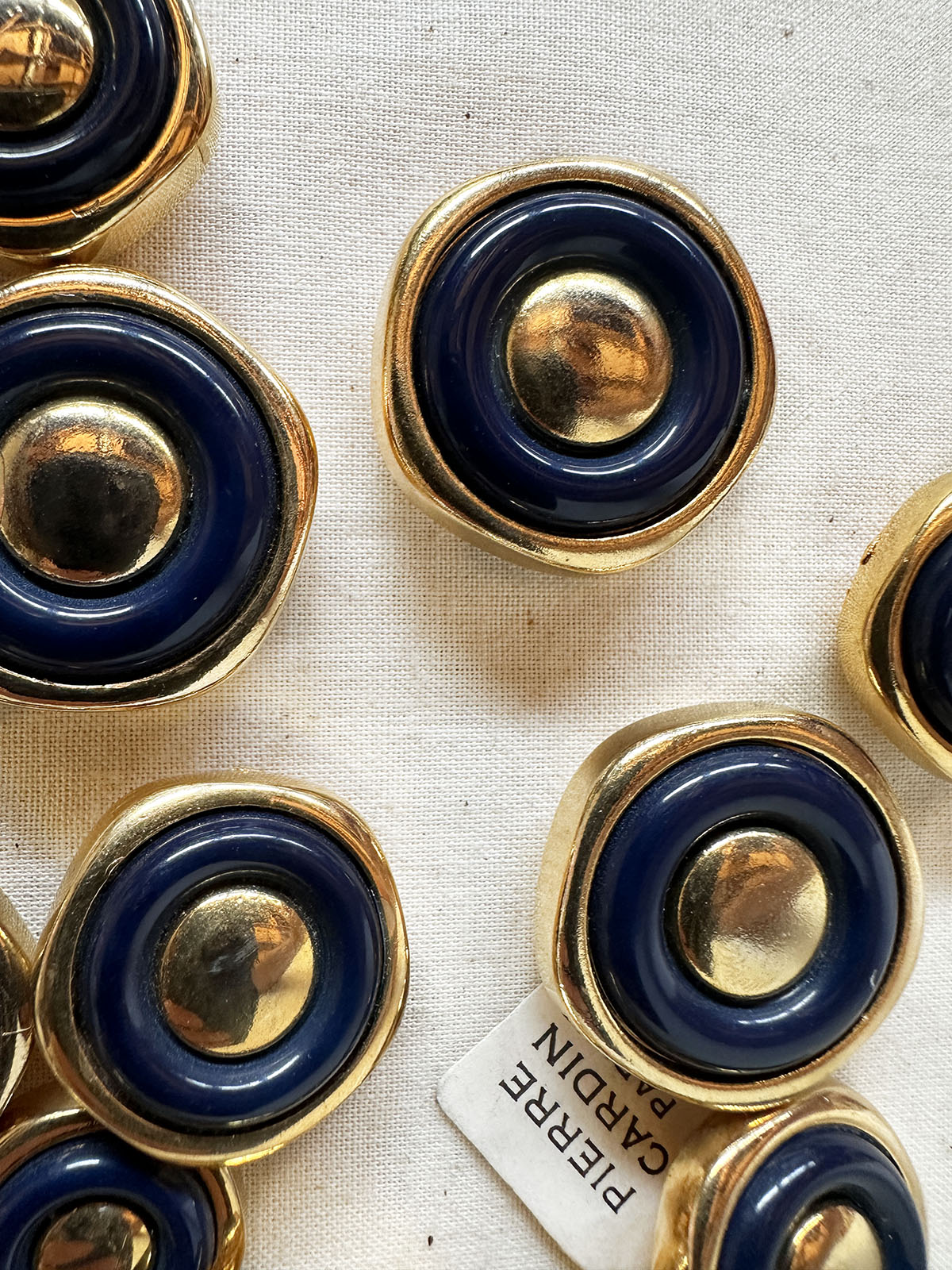 Vintage Italian PC Octagon Space Age Buttons