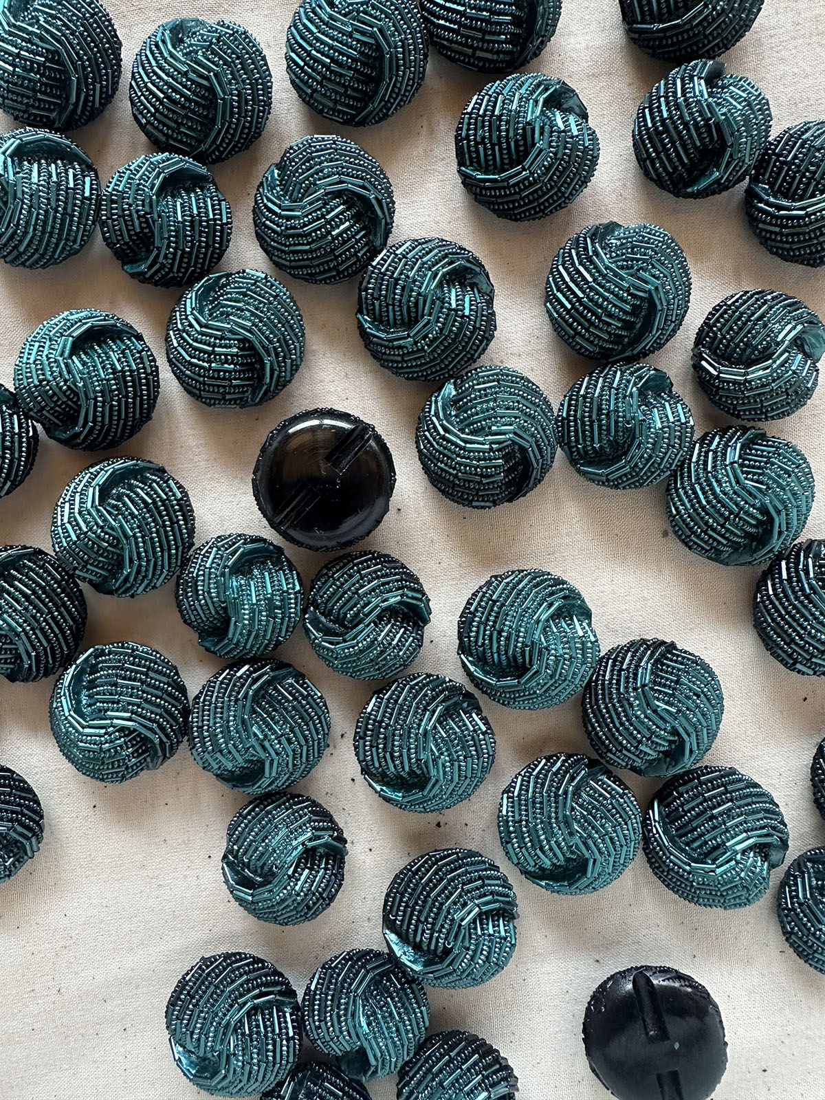 Vintage Italian Faux Beaded Knot Buttons