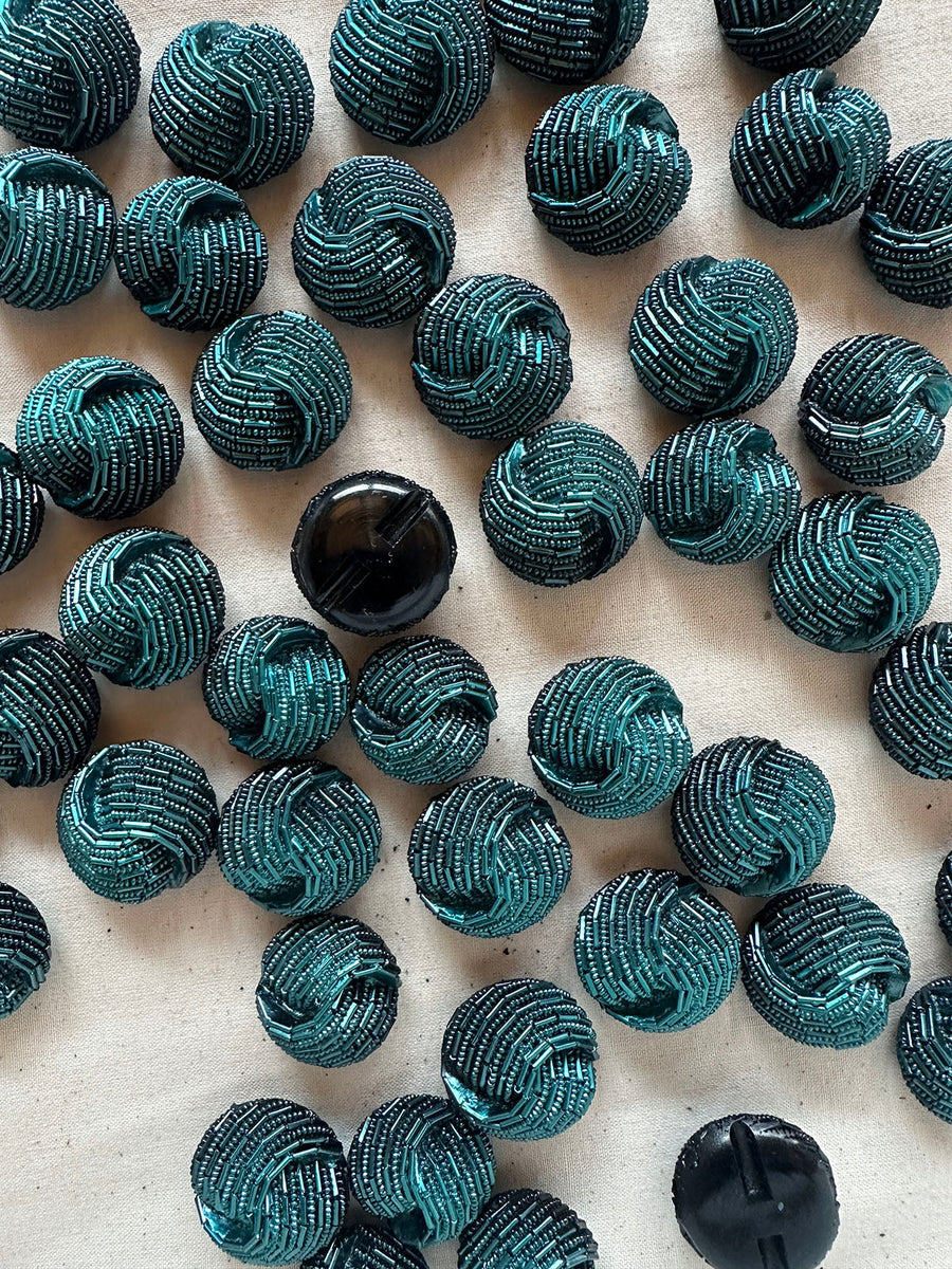 Vintage Italian Faux Beaded Knot Buttons