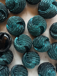 Vintage Italian Faux Beaded Knot Buttons