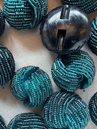 Vintage Italian Faux Beaded Knot Buttons