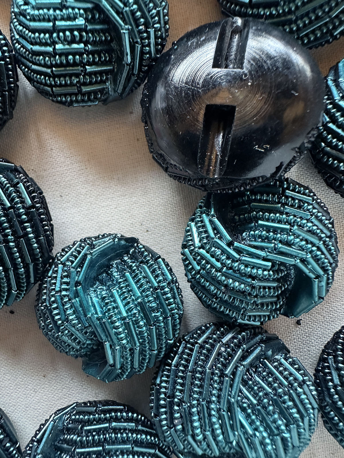 Vintage Italian Faux Beaded Knot Buttons