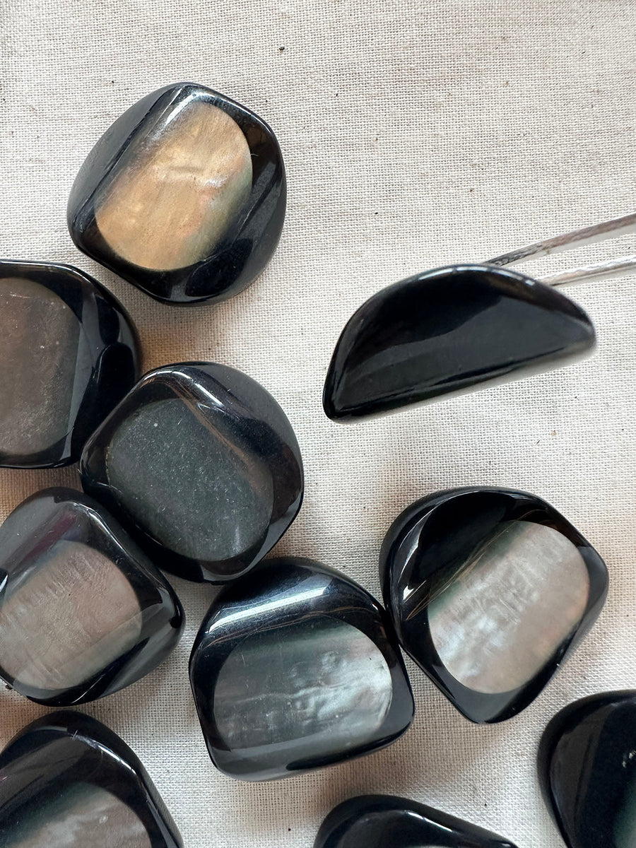 Vintage Italian Oval Shell Space Age Buttons