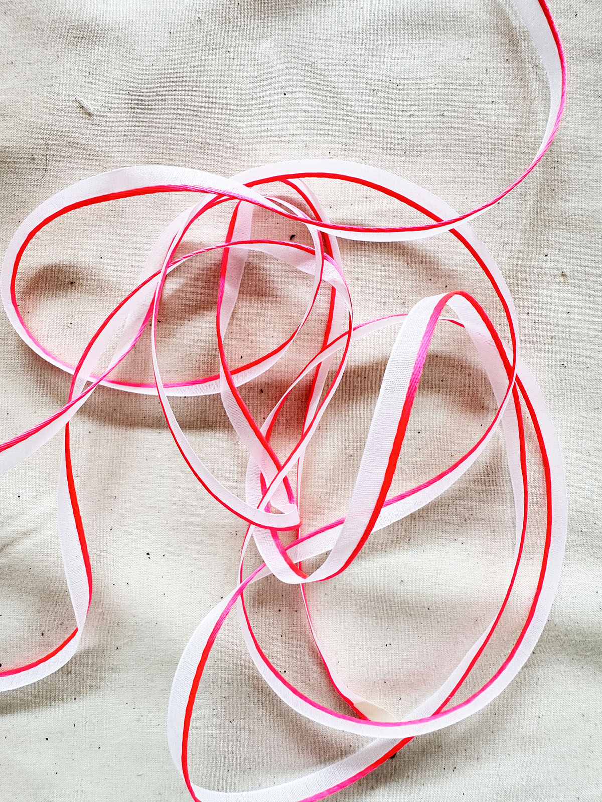 Neon Pink Satin Piping For White Shirts
