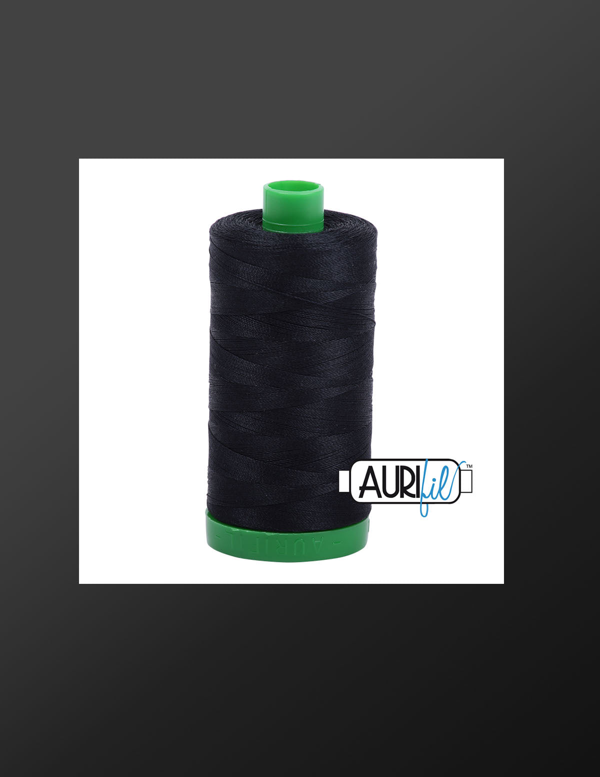 Aurifil 40wt Black Cotton Thread Large Spool 1422 Yards