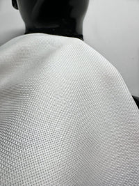 Albini Canclini Bright White Oxford Basketweave Cotton Shirting - L'Etoffe Fabrics LLC