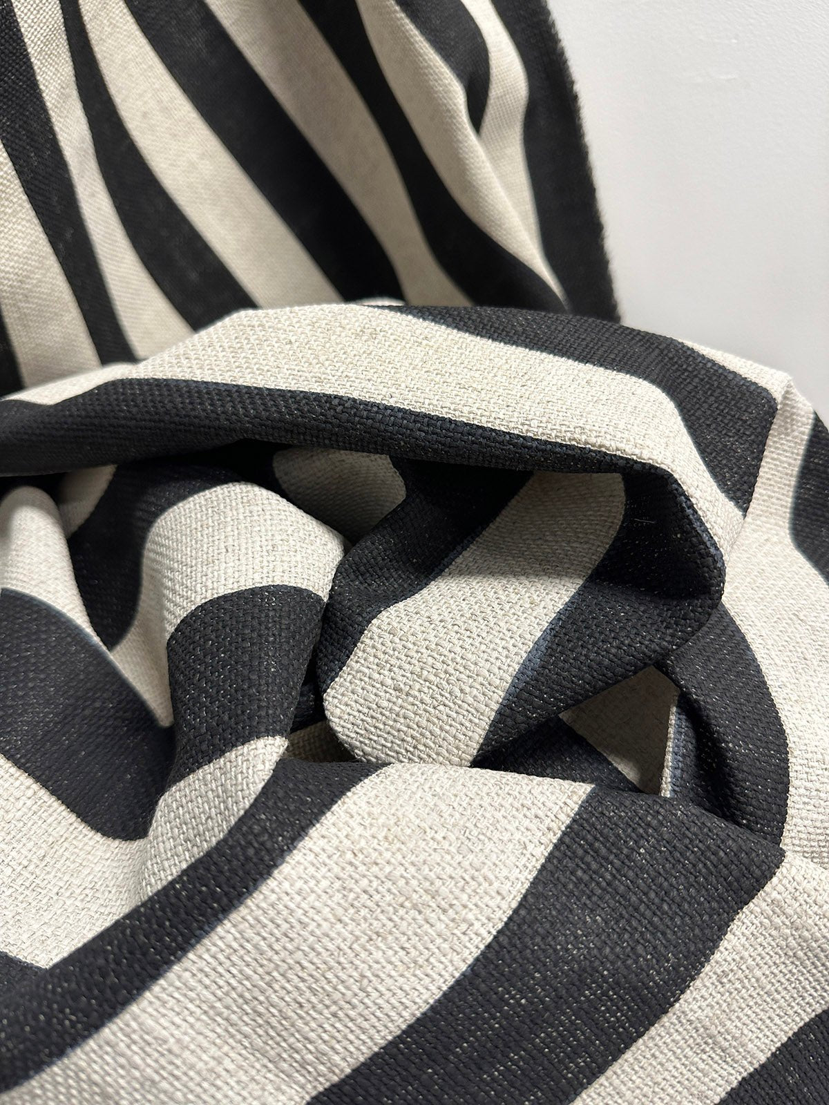 Almost 4 Yards Home Painted Striped Canvas - L'Etoffe Fabrics LLC