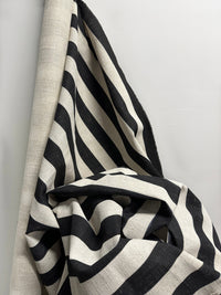 Almost 4 Yards Home Painted Striped Canvas - L'Etoffe Fabrics LLC