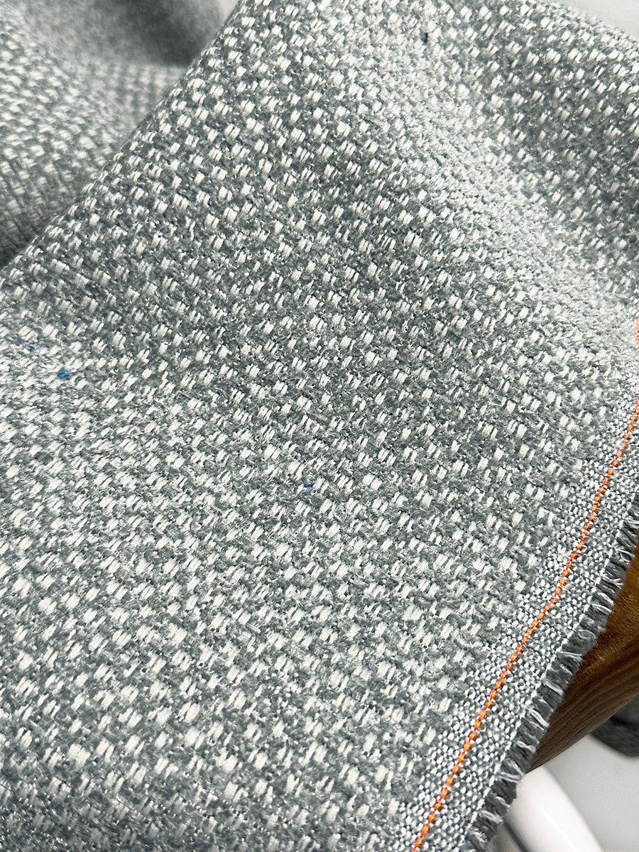 Almost 4 Yards Home Soft Aqua Chenille Upholstery Weight - L'Etoffe Fabrics LLC