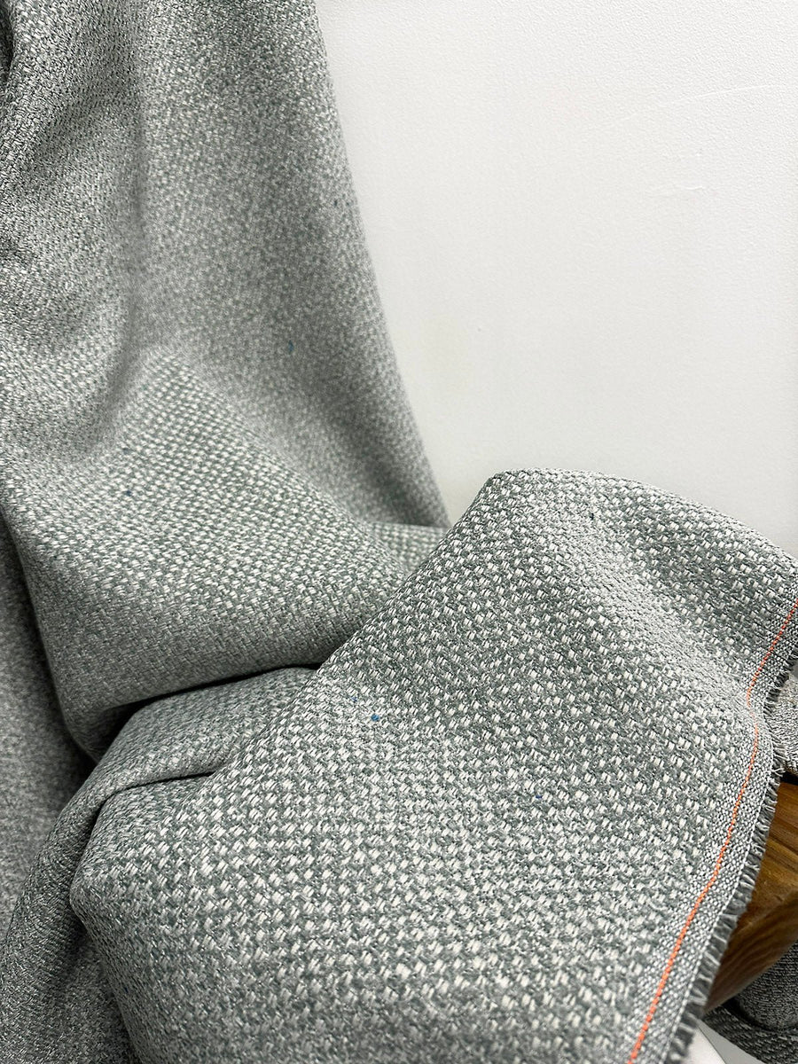 Almost 4 Yards Home Soft Aqua Chenille Upholstery Weight - L'Etoffe Fabrics LLC