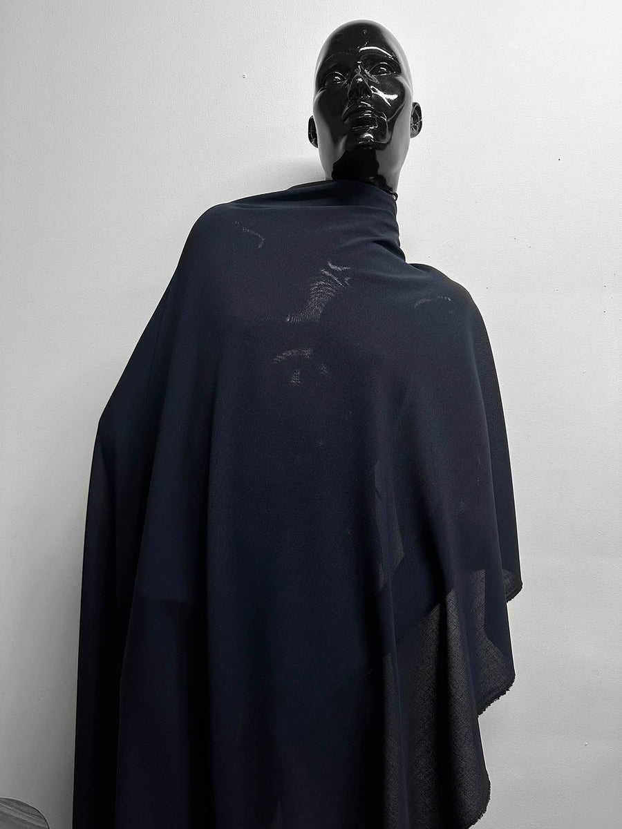 Another Navy Italian Soft Draping Caftan Wool Gauze - L'Etoffe Fabrics LLC