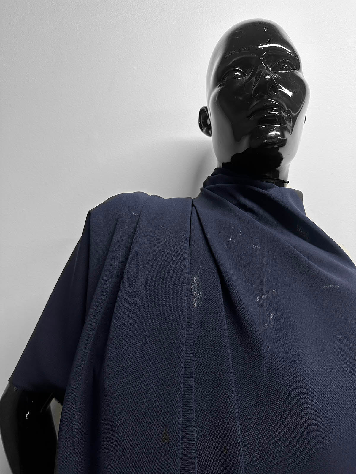 Another Navy Italian Soft Draping Caftan Wool Gauze - L'Etoffe Fabrics LLC