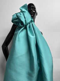 Aqua Linen Weave Silk - L'Etoffe Fabrics LLC
