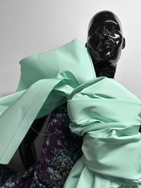 Aqua Silk Faille Remnants - L'Etoffe Fabrics LLC