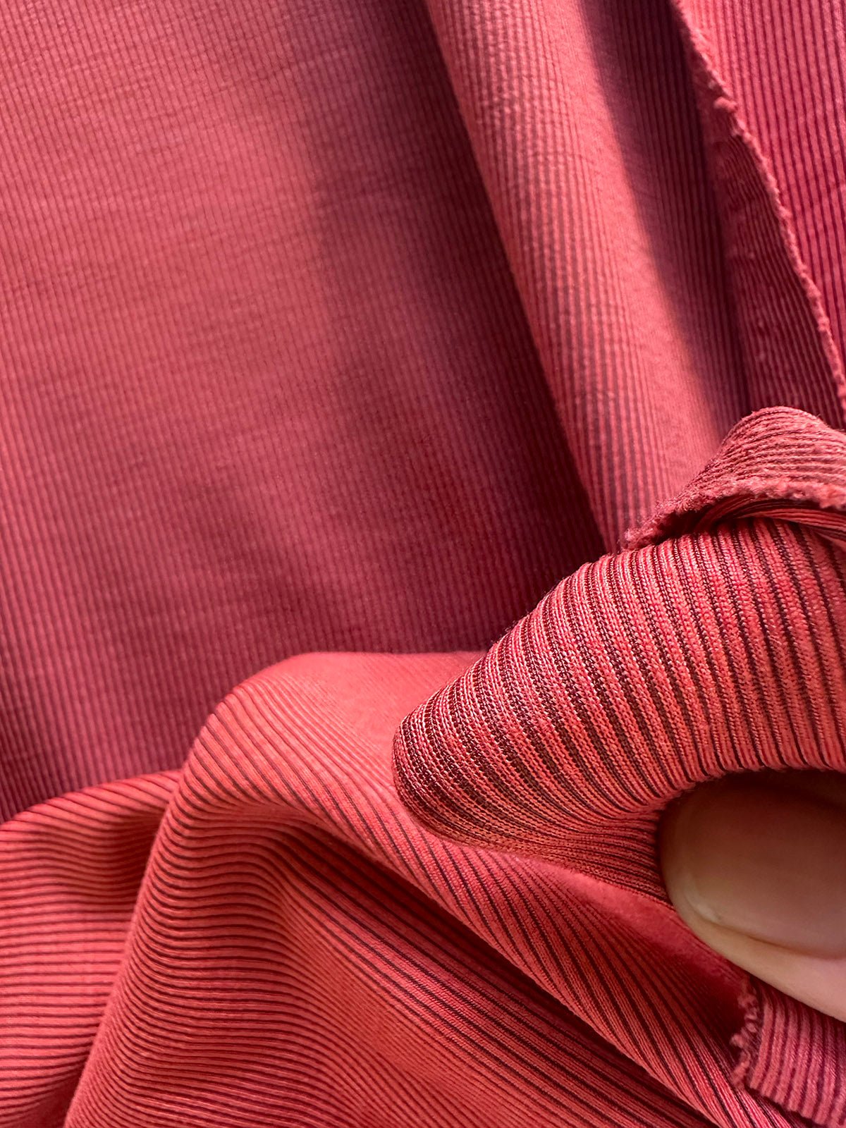 Athleisure Two Tone Ribbed Spandex Cayenne - L'Etoffe Fabrics LLC