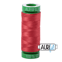 Aurifil 40 wt Dark Red Orange Thread 220 Yards - L'Etoffe Fabrics LLC