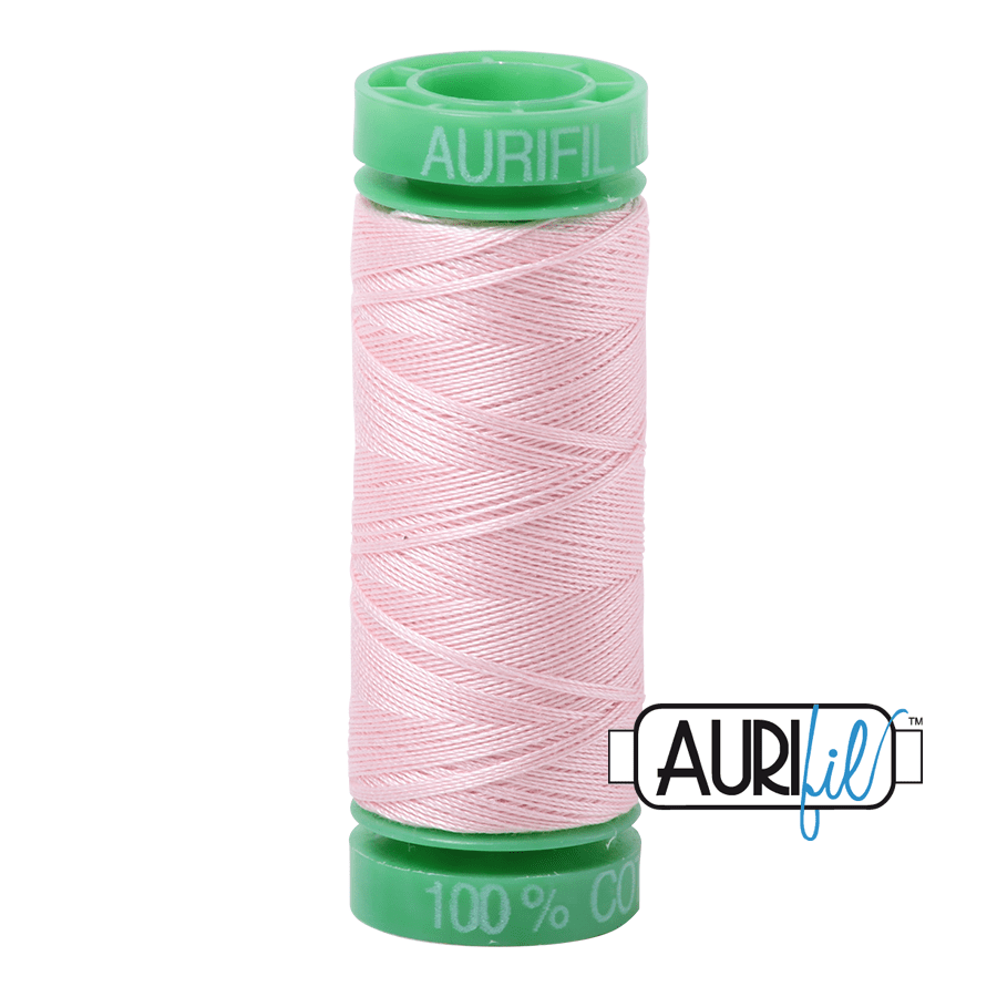 Aurifil 40 wt Pale Pink Thread 220 Yards - L'Etoffe Fabrics LLC