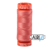 Aurifil 50 wt Coral Cotton Thread 220 Yards - L'Etoffe Fabrics LLC